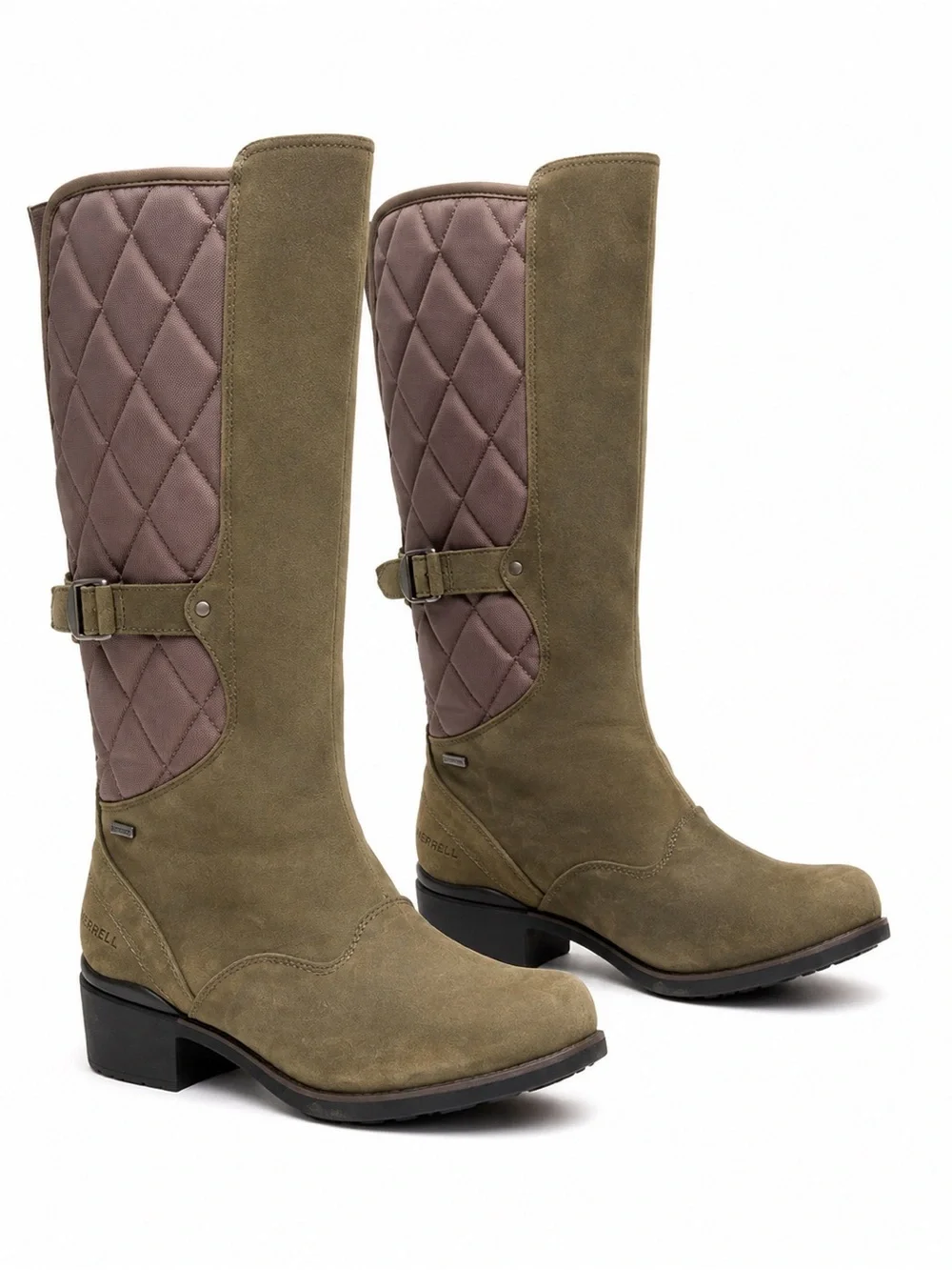 Merrel – Chateau Tall Pull On Waterproof Boots – Quilted Dusty Olive – Sz. 10